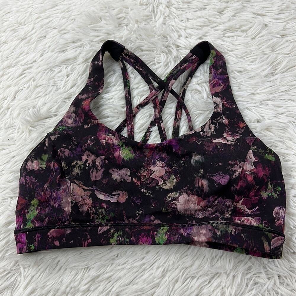 Lululemon Free To Be Serene Bra Floral Illusion Antique White Multi